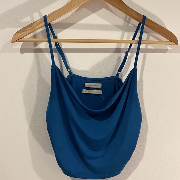 Urban Outfitters Women's Blue silky Crop-top size small - Picture 3 of 4